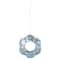 Glitzhome® 8.5" Glass Flower Shaped Hanging Multi-Color Mosaic Birdfeeder